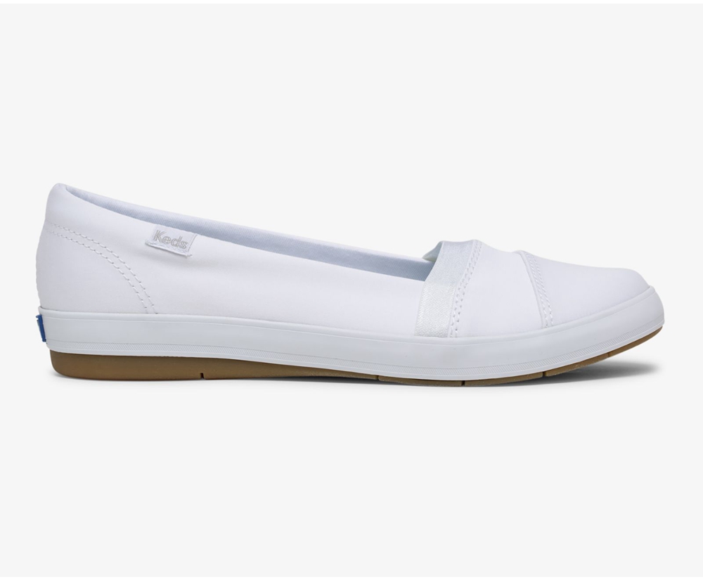 Slip On Γυναικεια - Keds Carmel - Λευκα - BIOSH7102